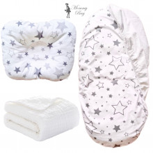 Набор 3в1 в КОЛЯСКУ RoyalBaby №6 Звездочки с муслиновым пледом Набор 3в1 в КОЛЯСКУ RoyalBaby №6 Звездочки с муслиновым пледом