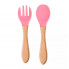 Набор силиконовой посуды 9в1 Розовый (Подарочная упаковка)