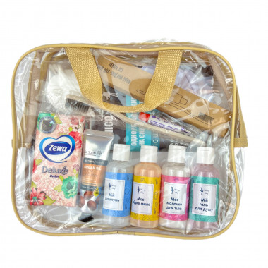 Набор дорожной косметики для мамы с косметичкой Макси (10 ед)