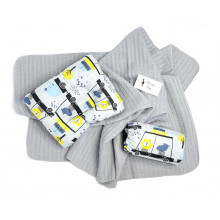 Летний набор в кроватку 3в1 Лев в Машинке