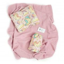 Летний набор в кроватку 3в1 Единороги