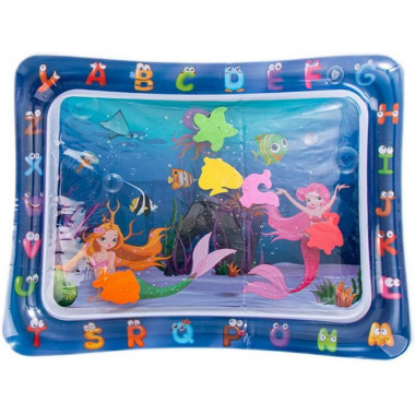 Надувной развивающий игровой коврик для детей «Подводный мир с русалкой»