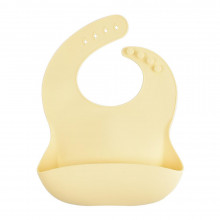 Нагрудник силиконовый Mommy Bag с карманом – Лимонный Нагрудник силиконовый Mommy Bag с карманом – Лимонный