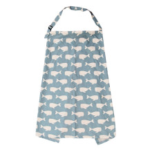 Накидка для кормления Mommy Bag Голубая Киты