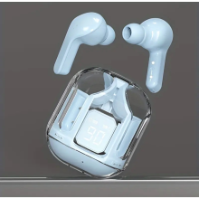 Наушники беспроводные Голубые с шумоизоляцией вакуумные Ice Blu