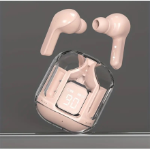 Наушники беспроводные Розовые с шумоизоляцией вакуумные Pink Lotus