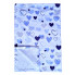 Непромокаемая пеленка многоразовая Сердечки голубые #10