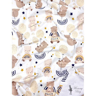 Непромокаемая пеленка многоразовая Мишка с радугой – #3