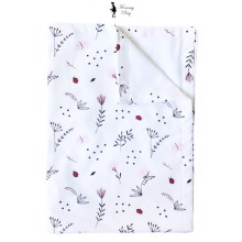 Непромокаемая пеленка многоразовая Розовые цветочки с бабочками #28 Непромокаемая пеленка многоразовая Розовые цветочки с бабочками #28