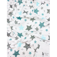 Непромокаемая пеленка многоразовая Звездочки мятно-серые #15 Непромокаемая пеленка многоразовая Звездочки мятно-серые #15