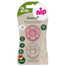 Пустышки Nip (соска) Вишенка кораллово-бежевые (6-18 мес) GREEN Пустышки Nip (соска) Вишенка кораллово-бежевые (6-18 мес) GREEN
