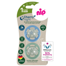 Пустышки Nip (соска) Вишенка Ночь зелено-голубые (0-6 мес) GREEN Пустышки Nip (соска) Вишенка Ночь зелено-голубые (0-6 мес) GREEN