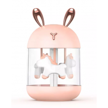 Ночник-увлажнитель воздуха Карусель, USB, Розовый, 300 мл