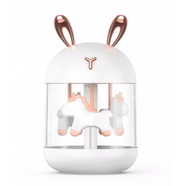 Ночник-увлажнитель воздуха Карусель, USB, Белый, 300 мл