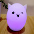 Ночник детский силиконовый Котик, 7 Цветов USB