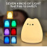 Ночник детский силиконовый Котик, 7 Цветов LED 