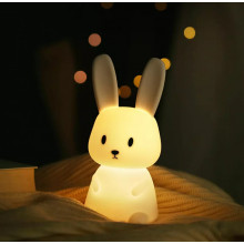 Ночник детский силиконовый Зайка, 7 цветов LED USB Ночник детский силиконовый Зайка, 7 цветов LED USB