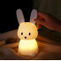 Ночник детский силиконовый Зайка, 7 цветов LED USB