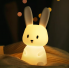 Ночник детский силиконовый Зайка, 7 цветов LED USB