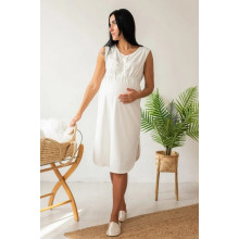 Ночная рубашка для кормления M (48-50) Молочная на кнопках Ночная рубашка для кормления M (48-50) Молочная на кнопках