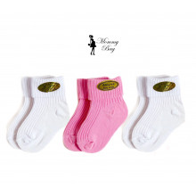 Носочки Mommy Bag Бело-розовые 0-12 мес №2 Носочки Mommy Bag Бело-розовые 0-12 мес №2