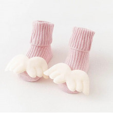 Носочки нарядные 0-12 мес #11 Крылья (Розовые)  (р.16-19)