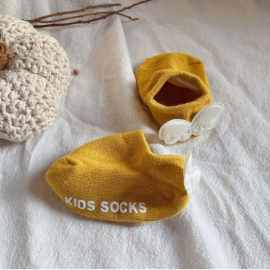 Носочки нарядные 0-12 мес #14 Крылья (Желтые)  (р.16-19)