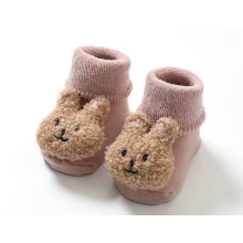 Носочки нарядные 0-12 мес (р.18-21) #31 Зайка Тедди (розовые) (размер стельки 11.5 см)