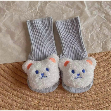 Носочки нарядные 0-12 мес #38 Мишка Тедди белый (Серые)