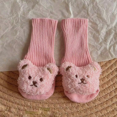 Носочки нарядные 0-12 мес #41 Мишка Тедди розовый (Розовые)
