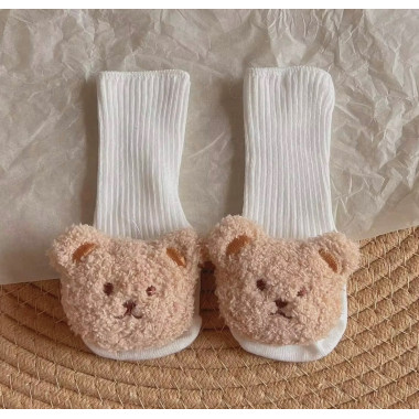 Носочки нарядные 0-12 мес #35 Мишка Тедди (Белые)