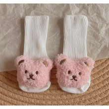 Носочки нарядные 0-12 мес #40 Мишка Тедди розовый (Белые)