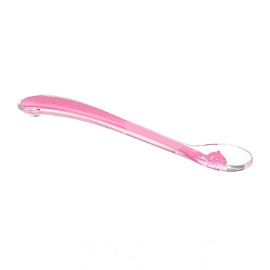Ложечка силиконовая BabyOno Baby’s Smile Розовая