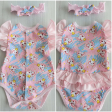 Боди-платье RoyalBaby Зайка с короной и повязкой р.68, 3-9 мес