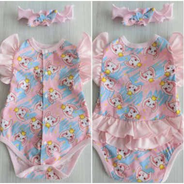 Боди-платье RoyalBaby Зайка с короной и повязкой р.68, 3-9 мес