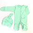 Слипик (человечек) + шапочка 3-6 месяцев Мятный 56см