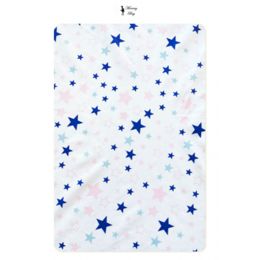 Простынь на резинке Звездочки в круглую/овальную кроватку №9