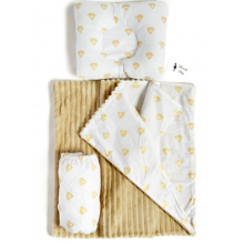 Набор постельного белья 3в1 (простынь, плед, подушка) в Круглую/Овальную кроватку Бриллианты №13