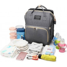 Сумка-рюкзак 2в1 для мамы Baby Bag Темно-серая