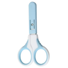 Безопасные детские ножницы с колпачком Mommy Bag, голубые