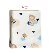 Фланелевая пеленка 110х90см Мишки с сердечками #39 (байка) Фланелевая пеленка 110х90см Мишки с сердечками #39 (байка)