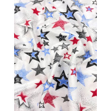 Фланелевая пеленка 110х90 см #19 Звездочки синие (байка) Фланелевая пеленка 110х90 см #19 Звездочки синие (байка)