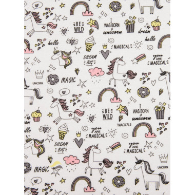 Фланелевая пеленка 110х90см Магические Единорожки #50 (байка)