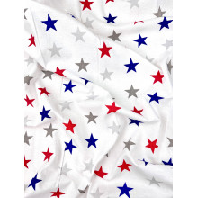 Фланелевая пеленка 110х90см Звездочки сине-красные #12 (байка) Фланелевая пеленка 110х90см Звездочки сине-красные #12 (байка)