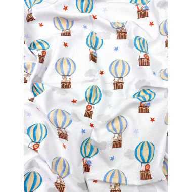 Фланелевая пеленка 110х90см Воздушные шары #22 (байка)