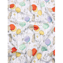 Фланелевая пеленка 110х90см Зайчики с шариками #13 (байка) Фланелевая пеленка 110х90см Зайчики с шариками #13 (байка)