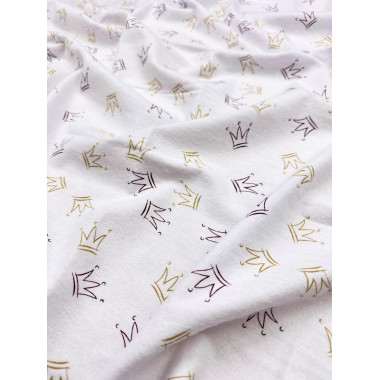 Фланелевая пеленка 110х90см Короны #35 (байка)