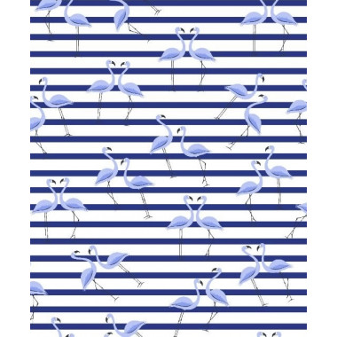 Фланелевая пеленка 110х90 см #17 Фламинго голубой (байка)