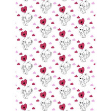 Фланелевая пеленка 110х90см Слоники с розовым шариком #30 (байка)