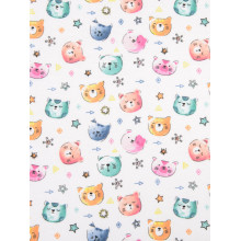 Фланелевая пеленка 110х90см Котики разноцветные #47 (байка) Фланелевая пеленка 110х90см Котики разноцветные #47 (байка)